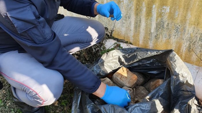 pompei sequestrata droga in un terreno incolto si indaga