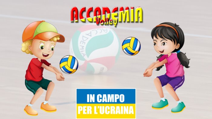 l accademia volley in campo per i bambini che arrivano dall ucraina