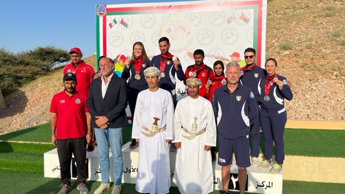 tiro a volo in oman bronzo nel mixed team di skeet per trinchese