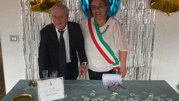 padula in festa per i 101 anni di gaetano giordano