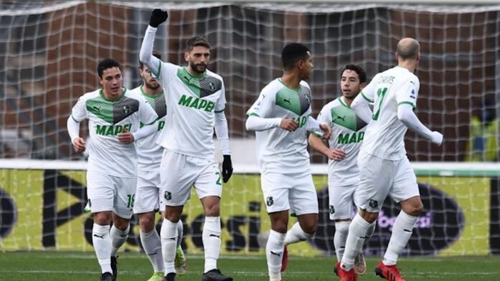 poker sassuolo a venezia con berardi raspadori e scamacca