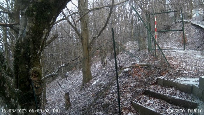 soffia burrasca di tramontana sul partenio torna la neve e termometro a 4 6 c