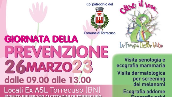 domenica 26 marzo a torrecuso prevenzione oncologica destinata alle donne