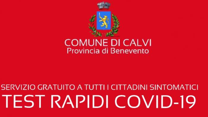 covid 19 al via test rapidi anche a calvi