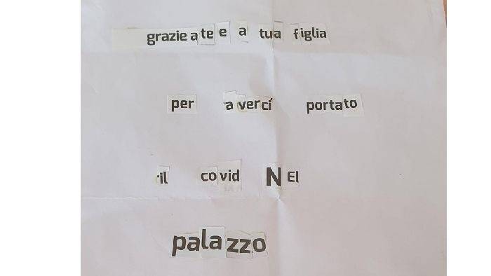 lettera choc a un infermiera hai portato il covid nel palazzo