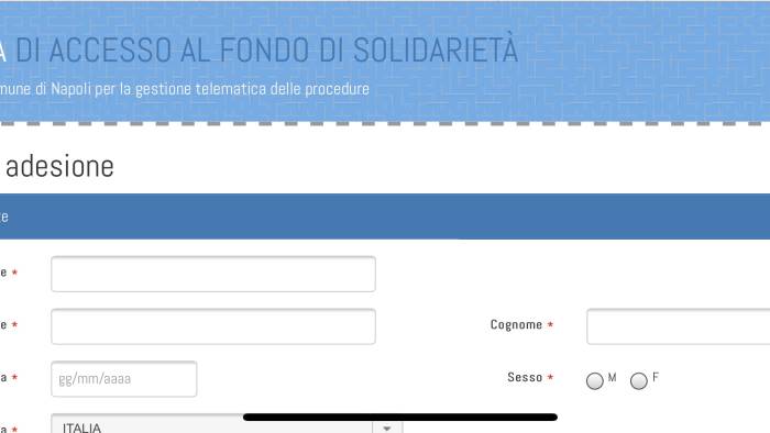 napoli 1070 domande in sole 2 ore per il buono spesa