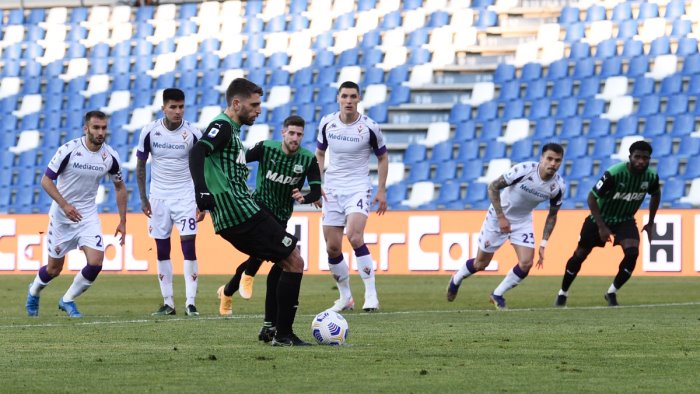 sassuolo di rigore 3 1 alla fiorentina