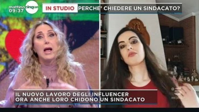 sindacato delle influencer mafalda de simone a mattino 5