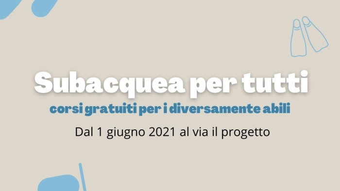 subacquea per tutti corsi gratuiti per diversamente abili