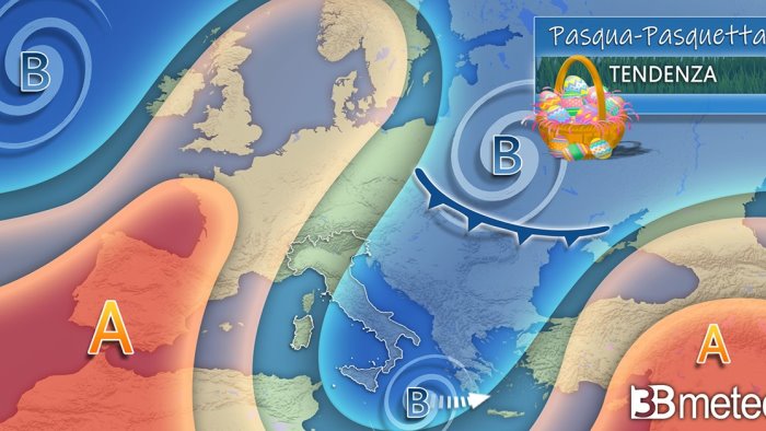 sole locali temporali e netto calo delle temperature nel week end pasquale