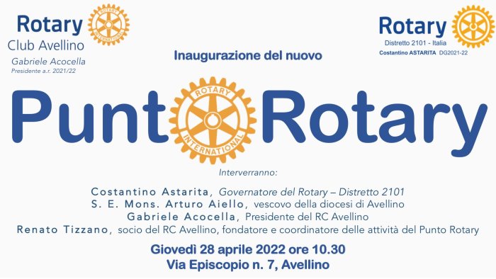 avellino il rotary apre la nuova sede al palazzo vescovile