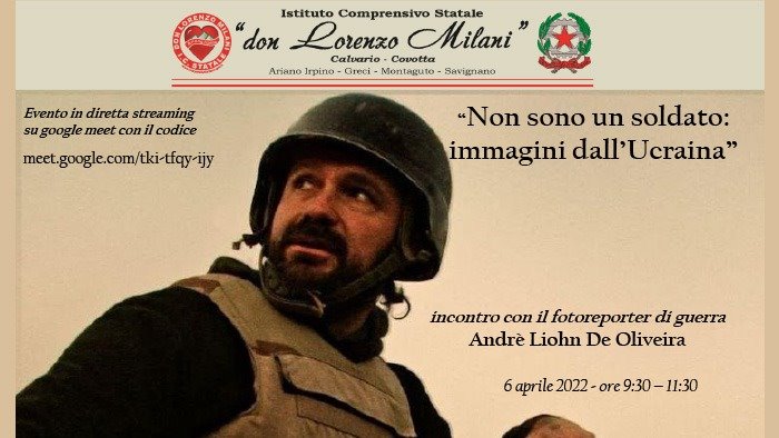 il fotoreporter di guerra andre liohn de oliveira incontra gli studenti arianesi