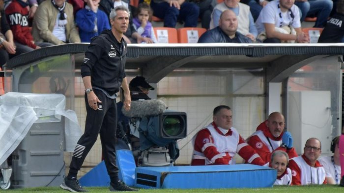 spezia salernitana 1 1 paulo sousa arrabbiato per il secondo tempo