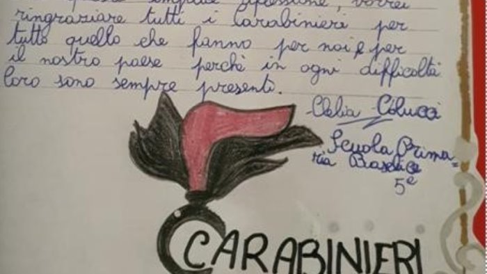 bambini della scuola primaria di baselice in visita alla stazione dell arma