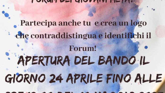 meta un bando concorso per scegliere il nuovo logo del forum dei giovani