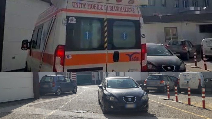 ariano slalom per auto e ambulanze davanti al pronto soccorso