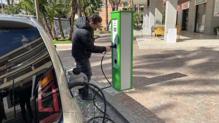 sorrento installata la prima di sette stazioni di ricarica per auto elettriche