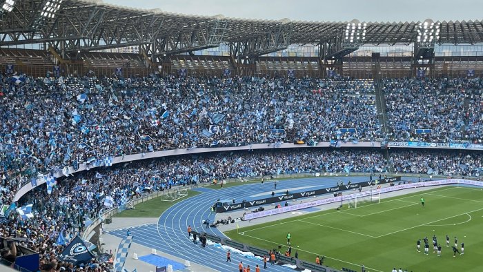 stadio maradona curvba b inferiore chiusa per lavori