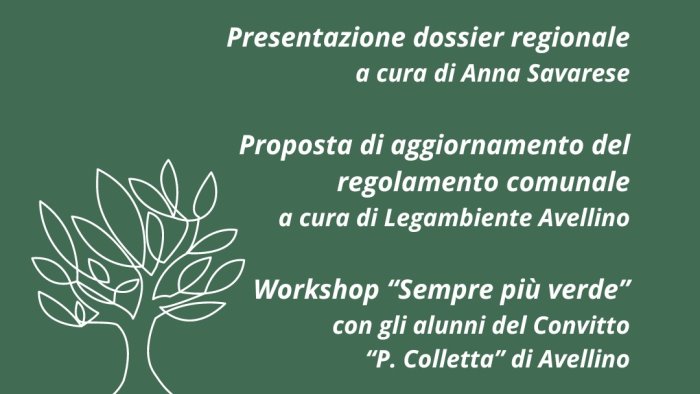 avellino sempre piu verde la proposta di legambiente aggiornamento regolamento