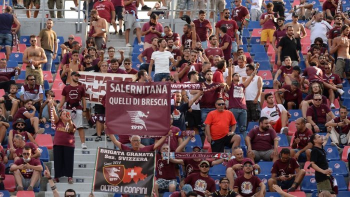 lazio salernitana settore ospiti ridotto a 500 posti e con obbligo di tessera