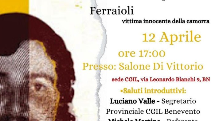 venerdi 12 aprile evento in memoria di antonio esposito ferraioli