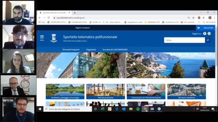 amalfi presentato lo sportello telematico polifunzionale
