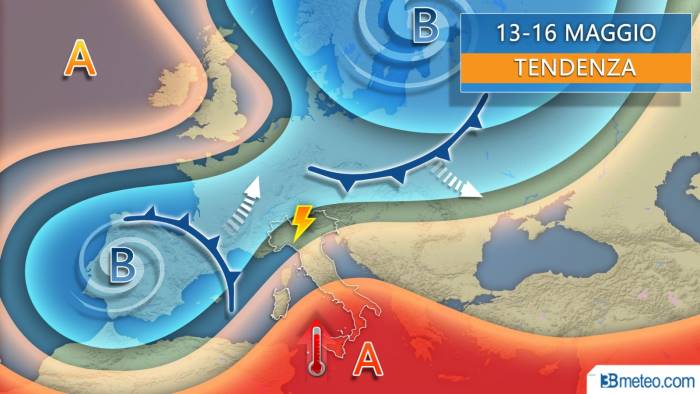 italia divisa in due tra temporali e caldo africano