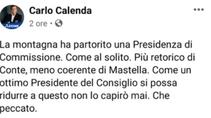 calenda attacca renzi meno coerente di mastella