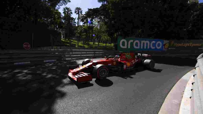 ferrari super a montecarlo c e leclerc in pole