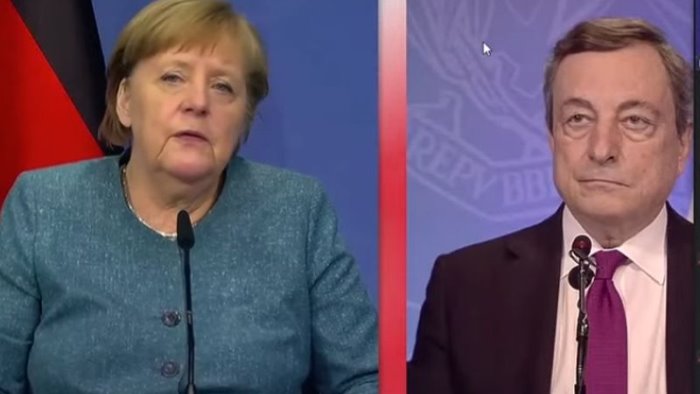 draghi e merkel affrontare insieme i problemi globali