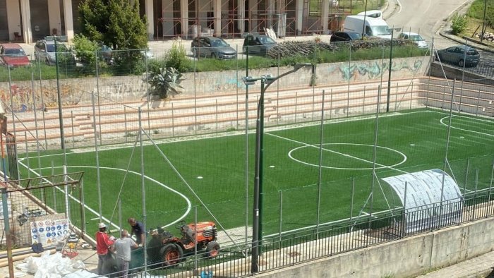 sanza terminati i lavori dell impianto sportivo in via san vito