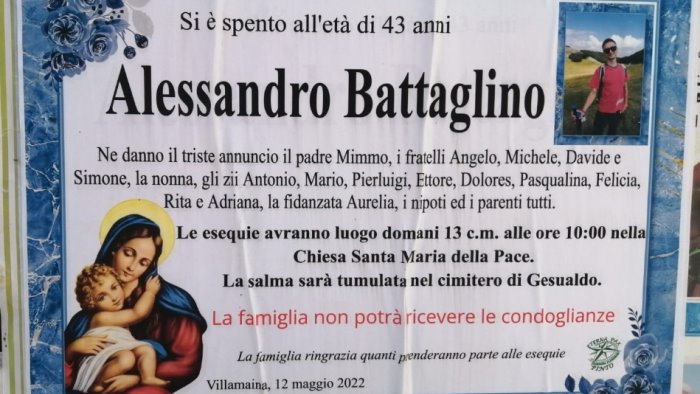 villamaina piange battaglino sei stato lo scultore del nostro piccolo mondo