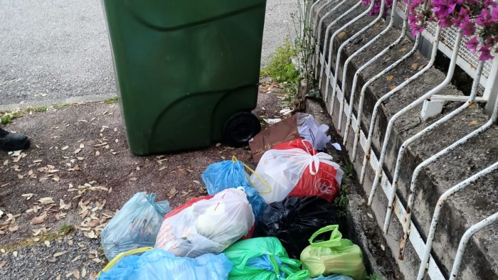 rifiuti agli svincoli tangenziale e buste per strada appello di salerno pulita