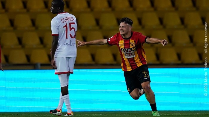 benevento triestina gioia perlingieri arriva il primo gol tra i professionisti