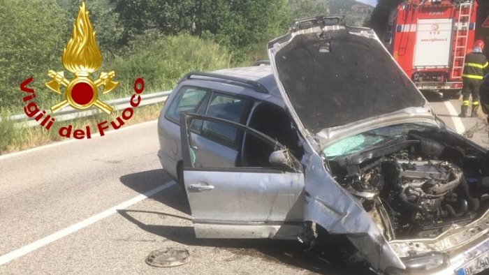 incidente sulla statale 64enne ricoverato a potenza