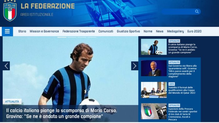 il calcio italiano in lutto e morto mario corso