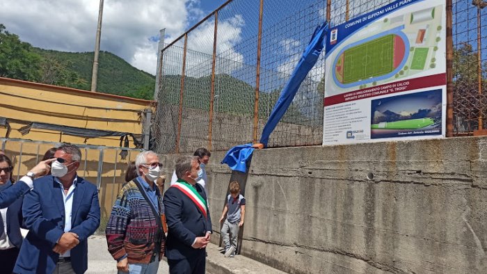 giffoni avra lo stadio nuovo oggi la posa della prima pietra