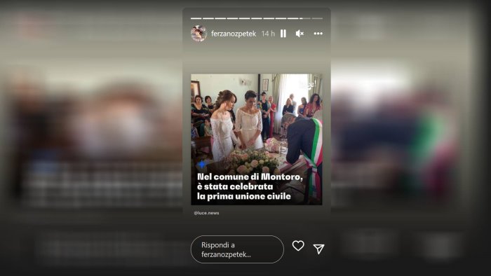 la storia instagram del regista ozpetek sul matrimonio di rossella e valentina