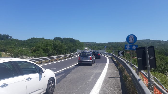 ofantina ripristinata la regolare circolazione sul viadotto montechiuppo