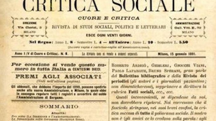 torna critica sociale rivista fondata da turati direzione al salernitano amato