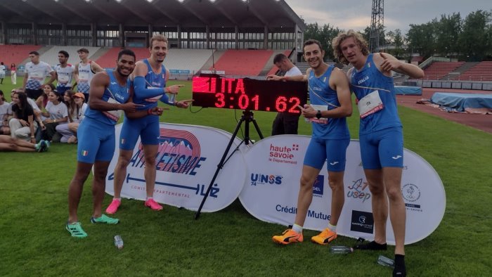 atletica sibilio trascina la 4x400 ad annecy