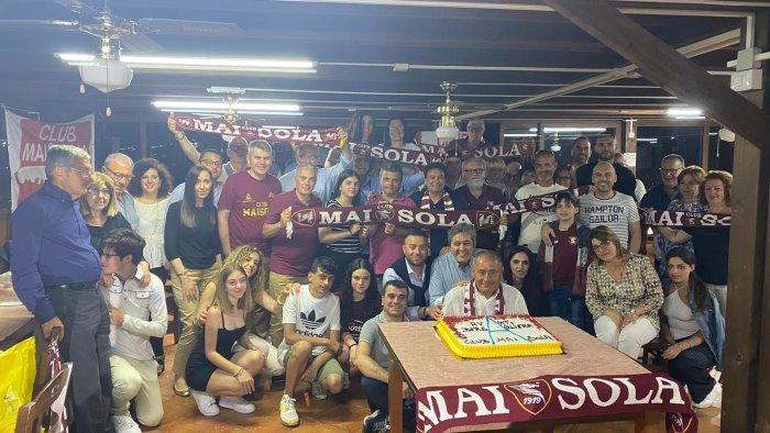 salernitana festa grande ad ogliara per i soci del club mai sola