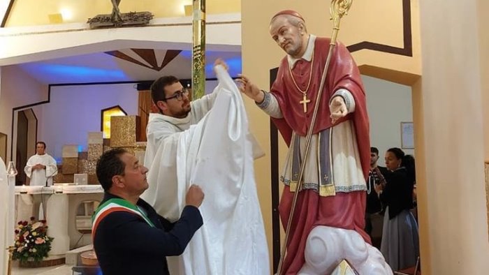 a telese scoperta la nuova statua dedicata a sant alfonso maria de liguori