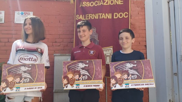 lacrime di gioia per la salernitana riconoscimento ai piccoli tifosi