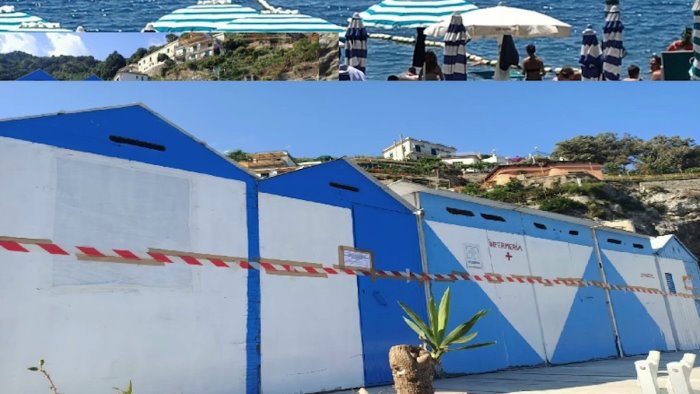 spiaggia di erchie occupata abusivamente sequestrati 97 ombrelloni e 361 sdraio