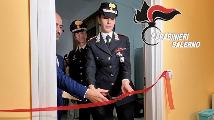 eboli inaugurata la stanza dell ascolto nella caserma dei carabinieri