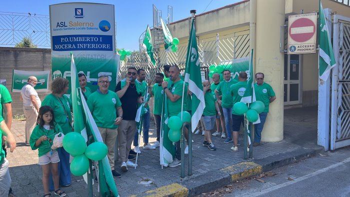 fials salerno sit in di lavoratori e sindacati all ospedale di nocera inferiore