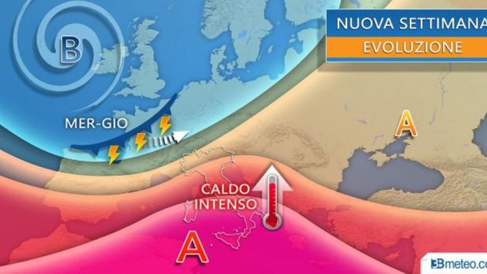 da lunedi e per gran parte della settimana caldo in aumento