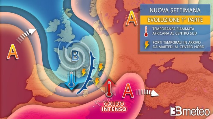 in arrivo il primo break dell estate con nubifragi e calo termico