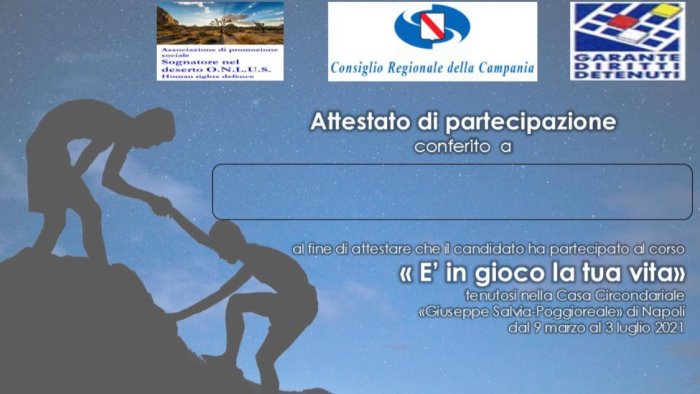 progetto socioeducativo per i ludopatici presenti nel carcere di poggioreale